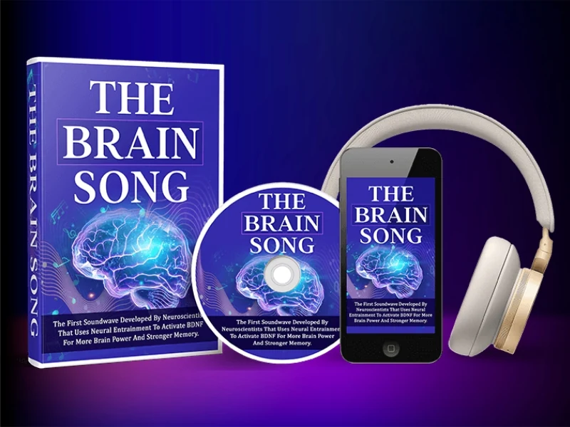 Order The Brain Song — book, CD, phone and headphones product visual